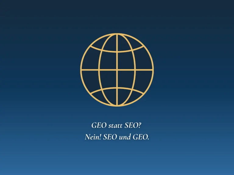 GEO statt SEO? Nein! SEO und GEO.